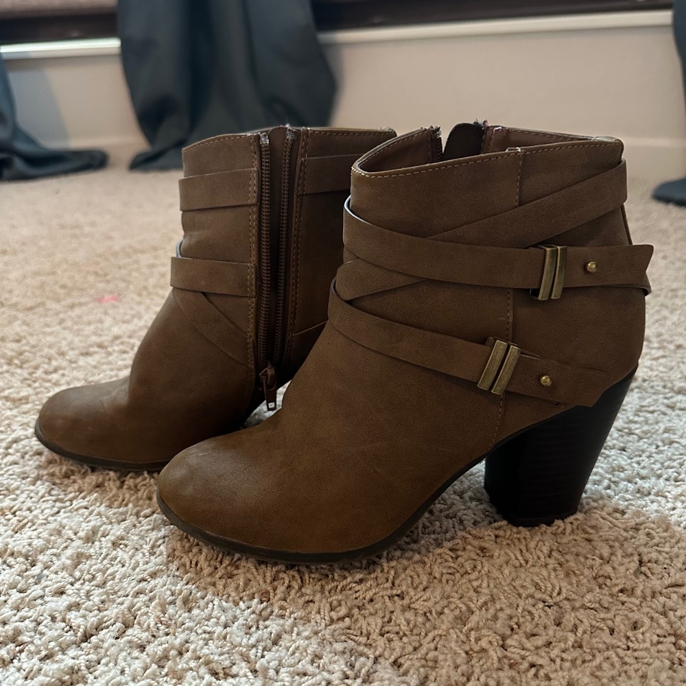 Brown booties
